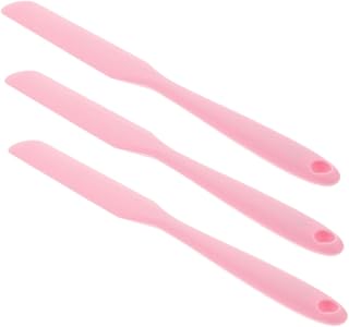Ipetboom 3 Barras De Cera Para Depilar Aplicador De Cera Espátulas Antiadherentes Suministros Para Depilación Espátulas De Silicona Color Rosa