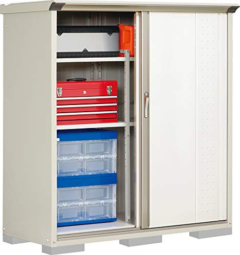 田窪工業所 タクボ物置 小型物置 収納庫 グランプレステージジャンプ GP-156BFSW 全面棚タイプ シルクホワイト 【商品配送のみ ※要組立】【8梱包】