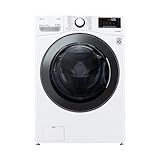 LG F11WM17TS2, Frontlader-Waschmaschine 17 kg, Klasse E, 1.100 U./Min., 70x77x99 cm, Turbowash 59 Minuten, 6 Motion DirectDrive, Wi-Fi, Weiß mit Chrom-Bullaugenring