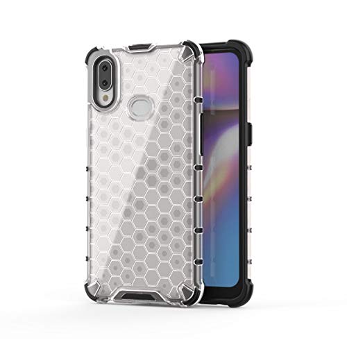 Image of Glasgow | for Samsung Galaxy A10s Honeycomb Pattern Back Case Cover for Samsung Galaxy A10s with 4 Bumper Corners and Military Grade Protection - Transparent