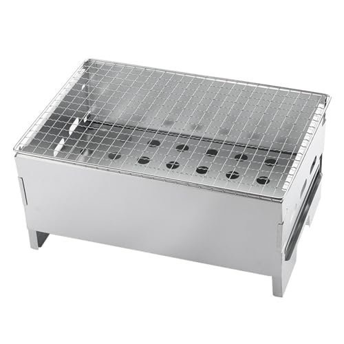 Barbecue au charbon de bois, barbecue de table, portable, appareil de cuisson d'extérieur avec pièces amovibles pour barbecue, camping, randonnée, pique-nique, voyage, randonnée