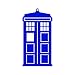 Bargain Max Decals - Tardis DW Whovian Sticker Decal Notebook Car Laptop 4" (Blue)