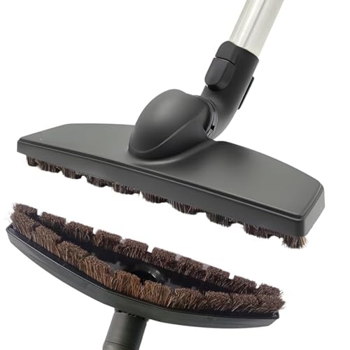 12" Horse Hair Bristles Floorhead Compatible With Miele C1 C2 C3 CX1 Vacuum Cleaners, Hardwood Floor Brush Head with Soft Horsehair Bristles, Wide Parquet Twister Hard Floor Brush Vacuum Attachments