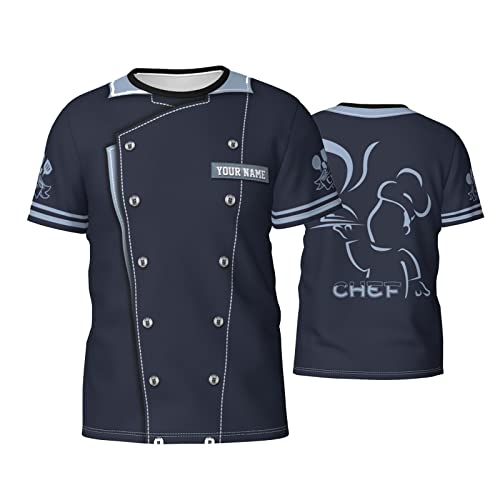 Personalized Chef Shirt Custom 3D Chef Shirt Gifts for Men Women Husband Brother Boyfriend Men's Kitchen Classic Chef Shirts
