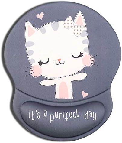 AOKSUNOVA Mouse Mat with Wrist Rest Mouse Pad with Wrist Support Ergonomic Mouse Mat Cat Cute