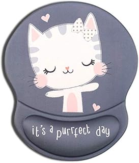 AOKSUNOVA Mouse Mat with Wrist Rest Mouse Pad with Wrist Support Ergonomic Mouse Mat Cat Cute