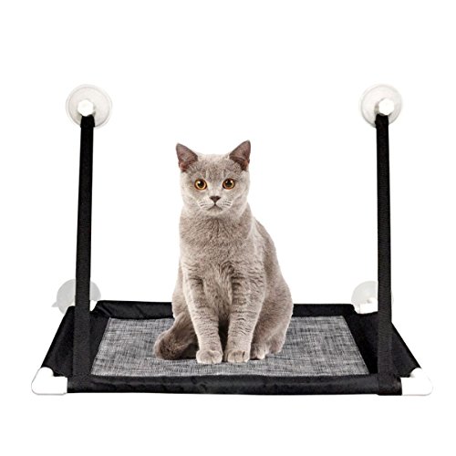 Sunny Seat Window Cat Perch - MAIKEHIGH Mounted Cats Hamaca para cama con ventosas para trabajo pesado con capacidad para hasta 10 kg, fácil de instalar