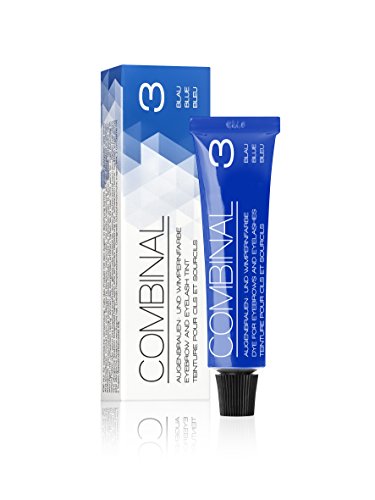 Combinal, Tinta per ciglia e sopracciglia, resistente all'acqua, Blu, 15 ml