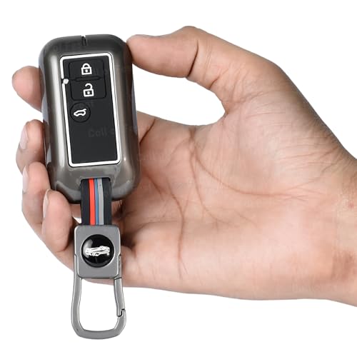 Image of Car Key Cover Compatible with Maruti Suzuki jimny Baleno Grand Vitara XL6 Swift New Brezza Ertiga Dzire 3-Button Smart Key