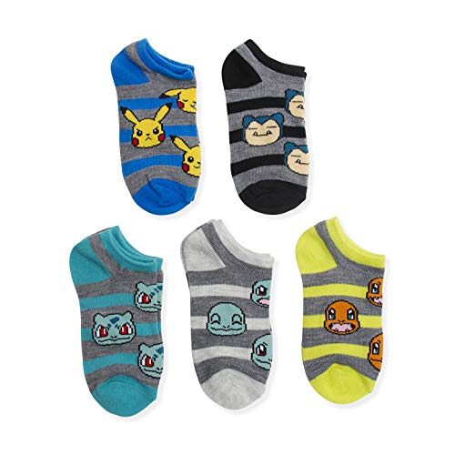 Pokemon Boys 5 Pack No Show Socks3