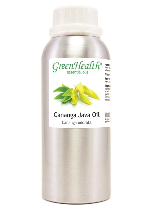 Cananga Java – 8 fl oz (237 ml) Aluminum Bottle w/Plug Cap – 100% Pure Essential Oil – GreenHealth
