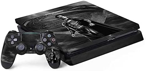 Skinit Decal Gaming Skin Compatible with PS4 Slim Bundle - Officially Licensed The Justice League (2017) Superman Poster Design