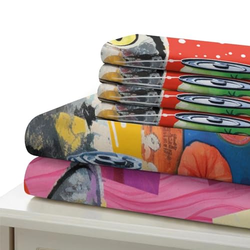 Parure de lit chat 3D 135x200 cm avec fermeture éclair facile à laver