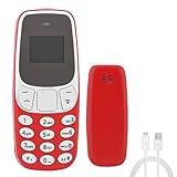  Mediawave Store - Mini Telefono Cellullare Tascabile, Dual SIM, GSM, Wireless, Mini Telefono con Ingresso SD, Card, MP3, Vivavoce,Cellulare Tascabile Dual SIM (Rosso)