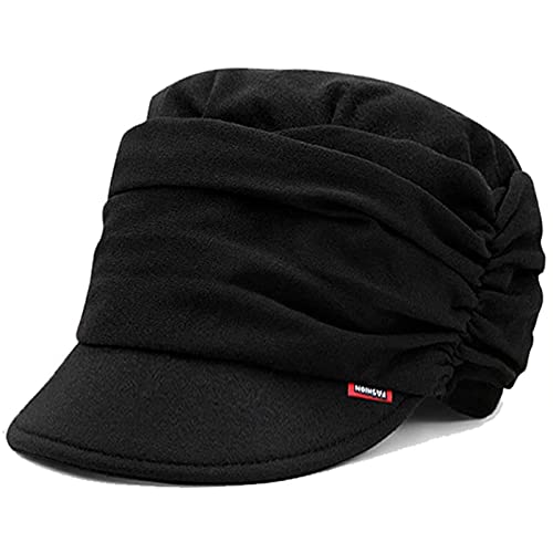 Xyiyi Black Women Newsboy Cap Adjustable Visor Beret Hats Baseball Cap Chemo Baggy Beanie #TOP26
