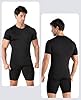 Niksa Compression Shirt Men, 3 Packs Short Sleeve Gym T Shirts Men's Muscle Fit T-Shirt Breathable Active Wear T Shirt Base Layers Quick Dry Tops for Running Cycling Sports, Black, XXL #1