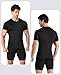 Niksa Men's Compression Shirts 1/2/4 Pack, Workout Gym Shirt Short Sleeve, Moisture Wicking Active Fit Base Layer T-Shirt