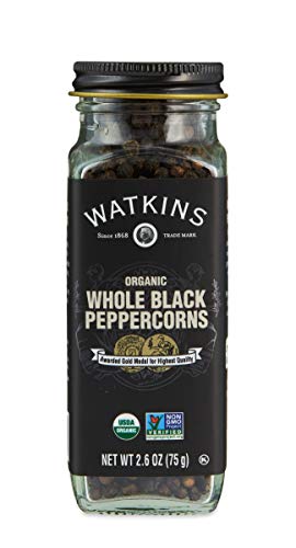 Watkins Gourmet Organic Spice Jar, Whole Black Peppercorns, Non-GMO, Kosher, 2.6 oz. Bottle, 1-Pack image 5