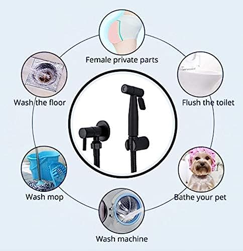 Douchette bidet noire murale pour hygiène intime et WC - 5
