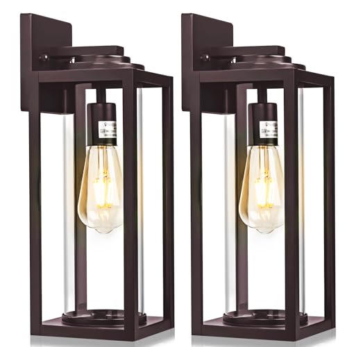 Image of FILIYANO Large Outdoor Wall Lights, 20 Inch, Oil Rubbed Bronze, 2 Pack