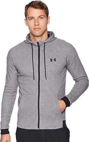 [アンダーアーマー] アンストッパブル ダブルニットフルジップフーディー(ライフスタイル/パーカー) 1320722 メンズ STL/BLK/BLK 日本 MD (日本サイズM相当)