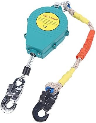 23ft Self Retracting Lifeline Lanyard Protect Safety Harness Fall Protection，with Alloy Steel Hook & Steel Wire Rope