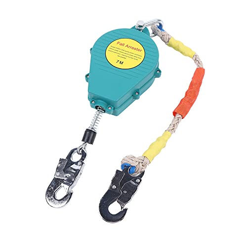 23Ft Self Retracting Lifeline Lanyard Protect Safety Harness Fall Protection，With Alloy Steel Hook & Steel Wire Rope #TOP1