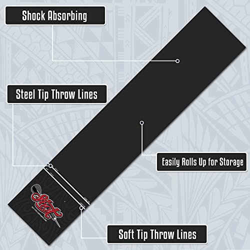 Shot Darts Professional Dart Mat-Dart Points And Flooring Protector-Heavy Duty Pro Darts Mat-(9Ft 8" X 2Ft 0") #TOP2