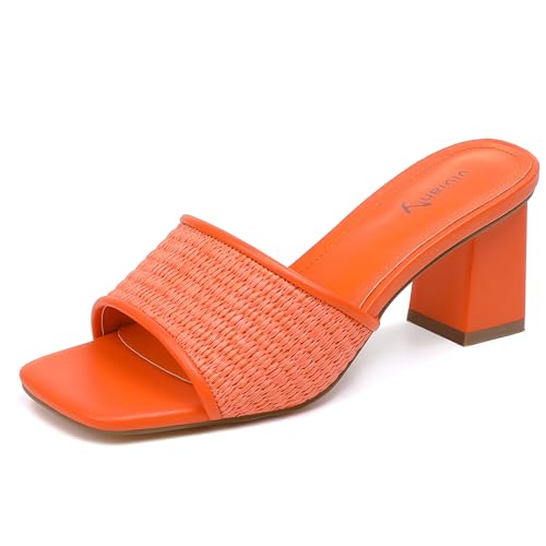 Image of vivianly Women Clear Low Block Heels Transparent Sandals