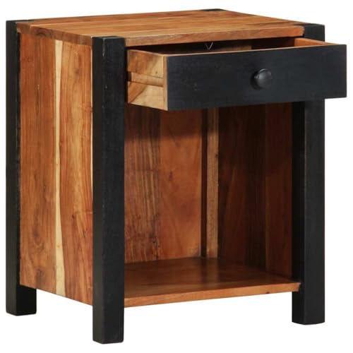 Table de Chevet Acacia Résistante pour Chambre Encombrée et Petit Espace