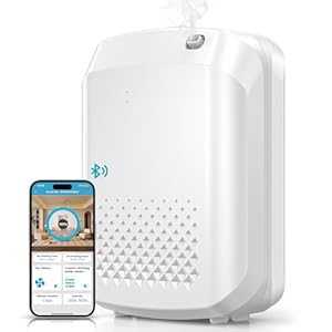 Waterless Essential Oil Diffuser 3000 Sq.Ft Coverage for Large Home Hotel Office, 400ml Cold Air Scent Machine for Aromathrapy, Bluetooth App Control, Quiet No-Noise Aroma Diffuser Wall Amount