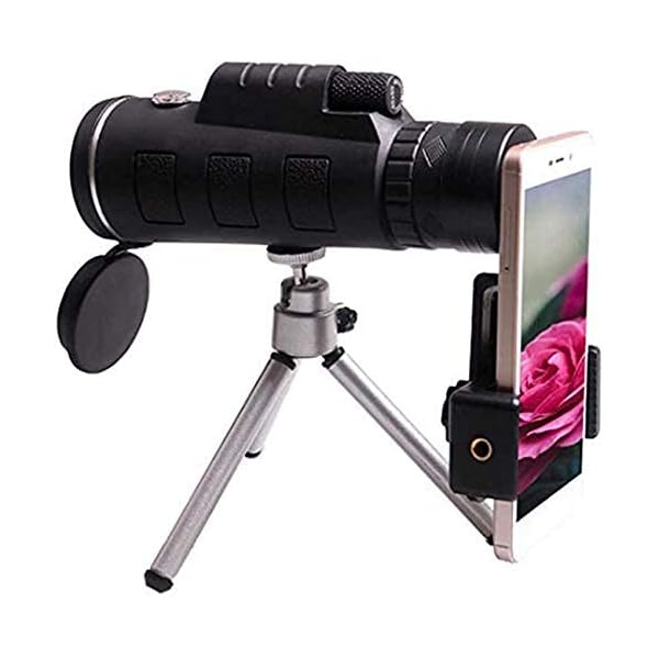Hesolo Monokulares Teleskop für Mobiltelefone mit Kompass und Stativ, astronomisches Refraktor-Teleskop, Mini-Teleskop…