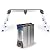 Folding Step Platform with Adjustable Height 14–20in – Lightweight Adjustable Ladder with Carry Strap, 600lb Load, Non-Slip Feet, Collapsible Step Stool Design for Home Projects and Car Cleaning