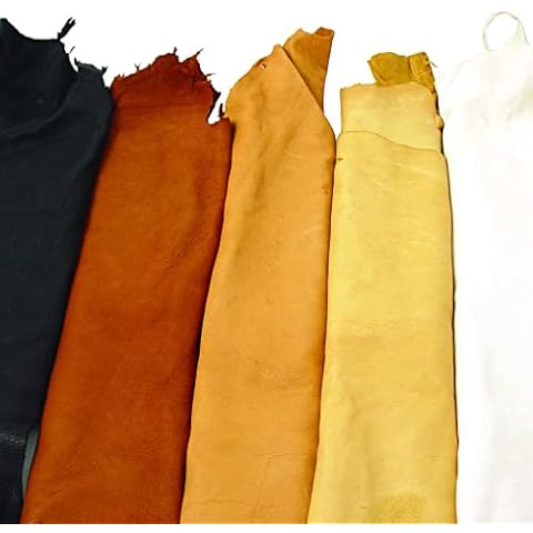 A Grade Deerskin Large Leather Hides - 2-3 oz (7-9 SqFt, Tobacco) Cover