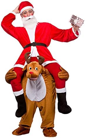 Carry Me Baby Rider Adult Costumes Riding on Shoulder Best costume perfect for Party Festival Halloween Christmas - One Size （Suit 165CM to 190CM） (Reindeer)