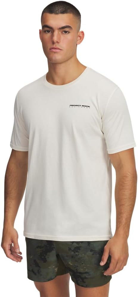 Under Armour Men's Project Rock Payoff Short Sleeve T Shirt, (279) Stone / / Black, 5X-Large