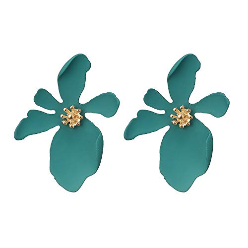 Preisvergleich Produktbild UINGKID Ohrstecker Mode Einfache Stilvolle Attraktive Frauen lange dreidimensionale Blütenblätter Ohrringe große Blume Ohrringe