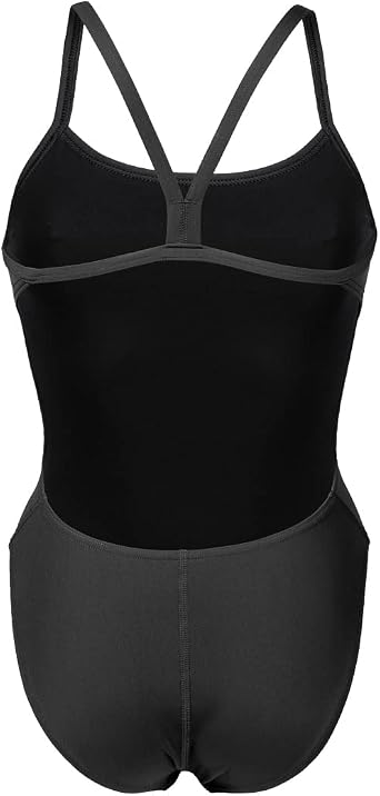 Arena Women's Solid Team Swimsuit Challenge Back MaxLife Open Back Bathing Suit Athletic Swimwear