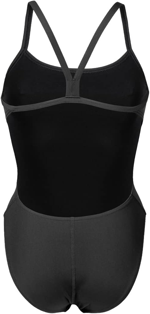 Arena Women's Solid Team Swimsuit Challenge Back MaxLife Open Back Bathing Suit Athletic Swimwear