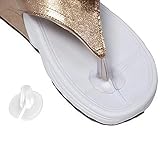 10Pcs Gel Silicone Thong Sandal Toe Protectors Clear Flip-Flop Sandal Toe Guards Cushions (A#)
