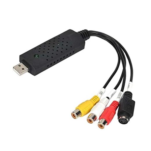 B Baosity VHS på digital DVD-video grabber videoinspelningskort med Scart/AV-adapter för Windows 10/Mac