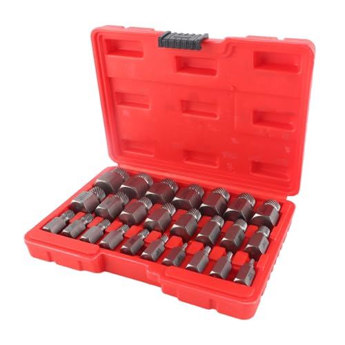 Juego de extractores de tornillos, herramienta de cabeza hexagonal de 25 piezas para una fácil extracción de tornillos con estuche de almacenamiento, solución completa de extracción de tornillos