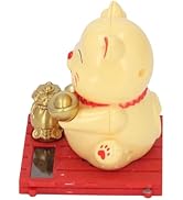 Dpofirs Bras Agitant de Chat Porte-Bonheur, Petit Chat Ondulant Solaire, Chat Mignon Faisant Sign...