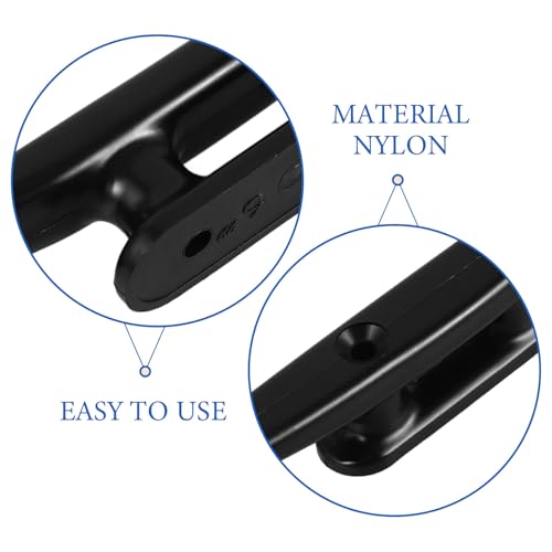 TOBBOMEY Kayak Rope Cleat Boat Mooring Accessories Black Nylon Rope Holder Marine Docking Hardware for Canoe Anchoring and Boat Securing Setup - Thumbnail 3