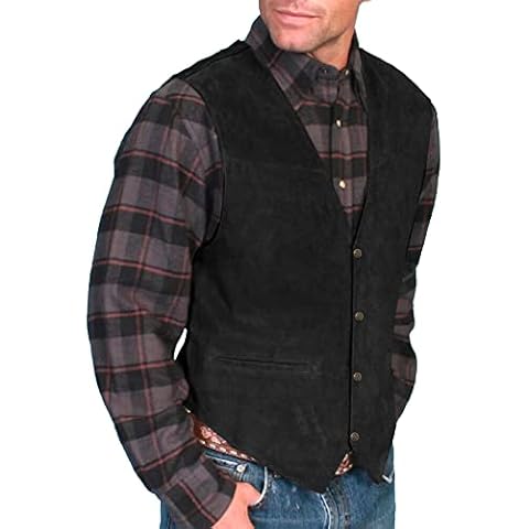 Gilet en daim pour homme UnoSheng Cover