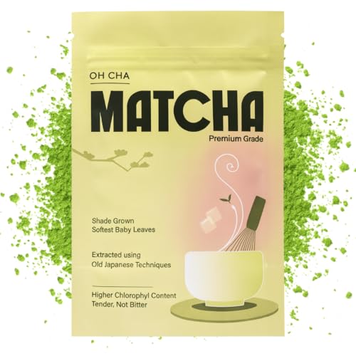 Image of OH CHA - Japanese Matcha Tea Powder | Premium Grade | 100gms - 100 Servings | Pure Authentic Matcha Green Tea Powder Sourced from Shizuoka, Japan | Vegan, No Artificial Sweeteners, NON GMO