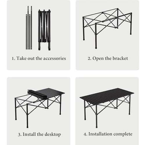 Table de barbecue pliable de camping imperméable et légère - 5