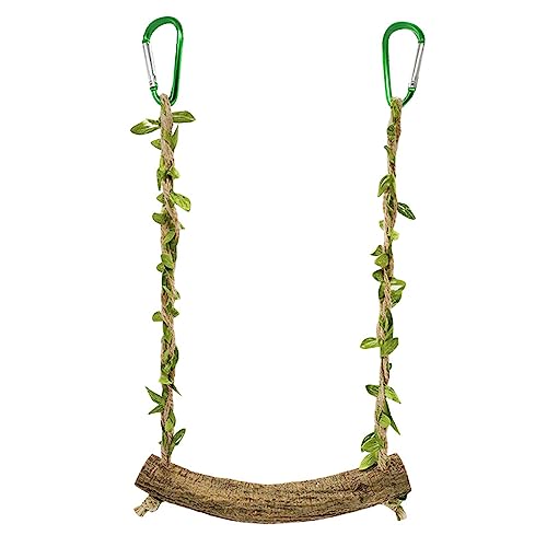 FGDTREE Parrot Toy Bird Toy Parrot Swing Toy Wood Perch Training Stand Holder for Parakeets Ladder Swing Supplies Bird Toy Chickens and Parrots