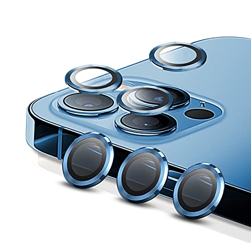 [6 pack] Camera Lens Protector for iPhone 12 Pro Max,Easy Install with Installation Tray,Anti-glare 12 Pro Max Camera Protector,Durable HD Camera Screen Protector(Pacific Blueï¼‰