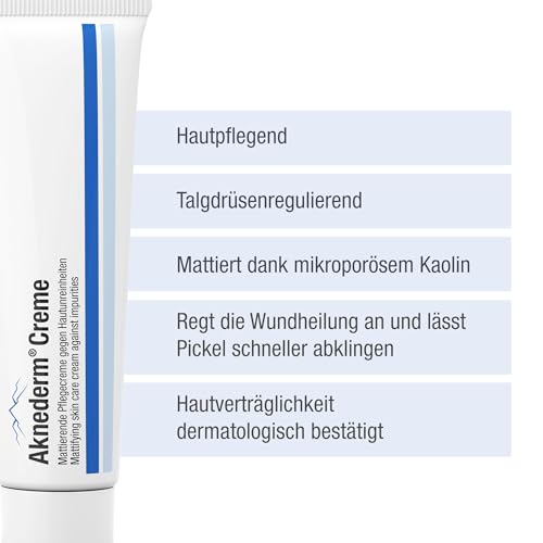 Gesichtscreme für unreine Haut – Aknederm Creme 30g, mattierend